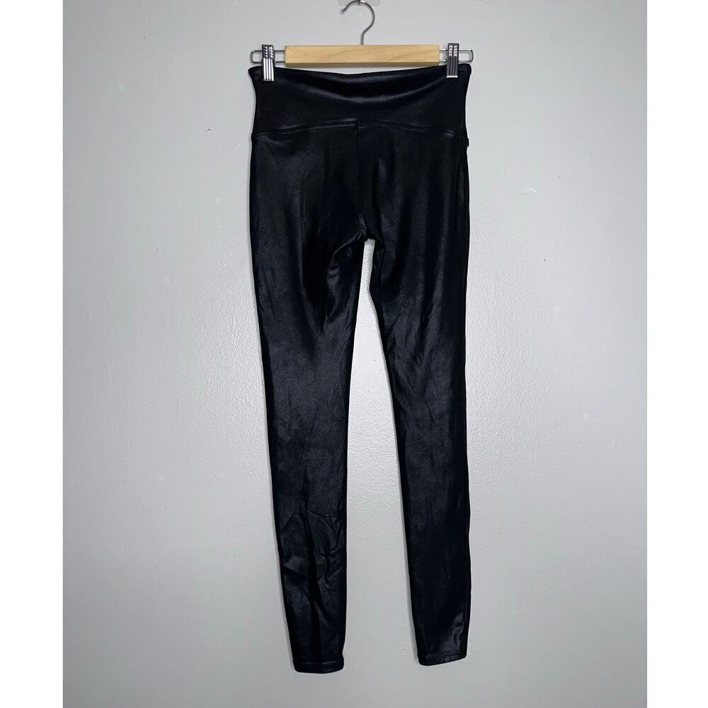 Spanx Faux Leather Leggings Black Size Medium Sculpting High-Waisted Shapewear - Picture 7 of 7